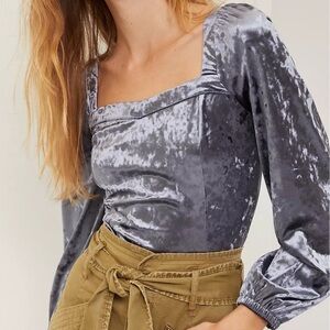 Anthropologie Jessima Puff Sleeve Fitted Blouse